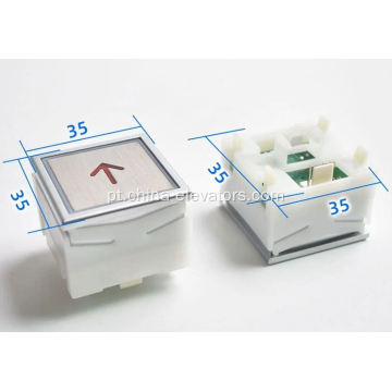 Botão DA280 35*35mm para elevadores ThyssenKrupp